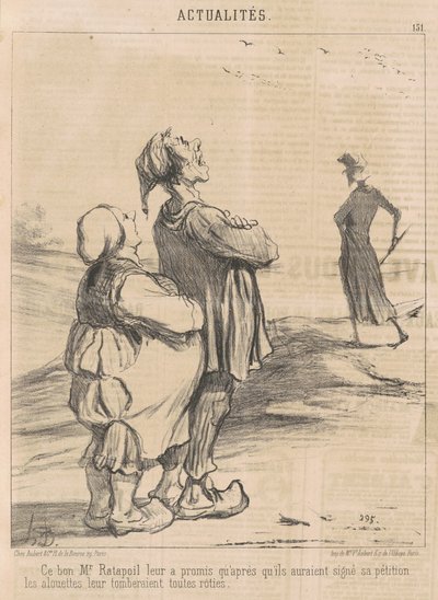 Quel buon M. Ratapoil ha promesso loro ... da Honoré Daumier
