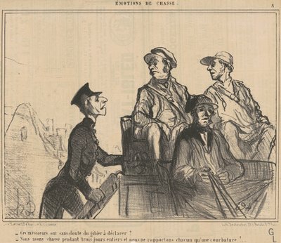 Questi signori hanno... della selvaggina da dichiarare?... da Honoré Daumier