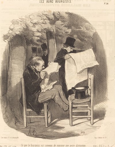 Ciò che il borghese ha convenuto di chiamare una... distrazione da Honoré Daumier
