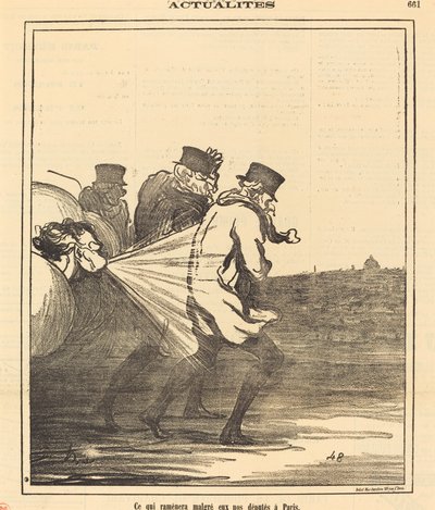 Ce qui ramènera... nos députés à Paris da Honoré Daumier