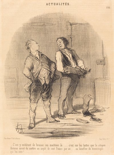 È fastidioso spazzolare queste macchine... da Honoré Daumier
