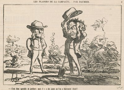 È molto piacevole fare giardinaggio da Honoré Daumier