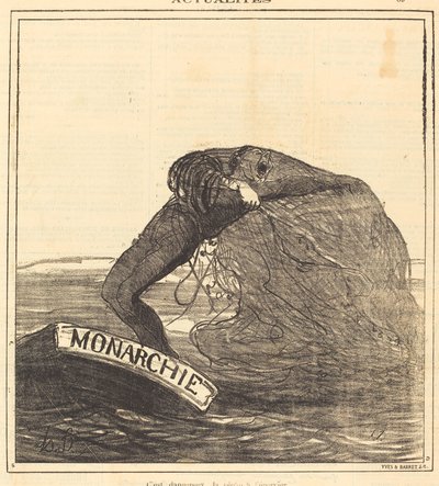 È pericoloso, la pesca con la rete a strascico da Honoré Daumier