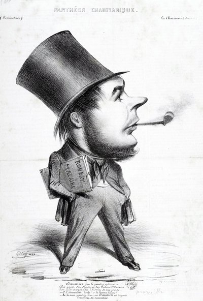 Pantheon Charivarico: Caricatura di Honoré Daumier (1808-1879), incisore, pittore e scultore francese. Incisione in Le Charivari. Dim: 32x22cm. Museo Arbaud. da Honoré Daumier