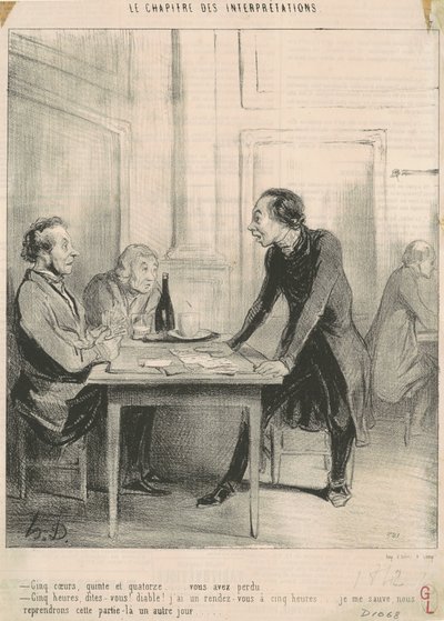 Cinque cuori, quinte e quattordici ... da Honoré Daumier