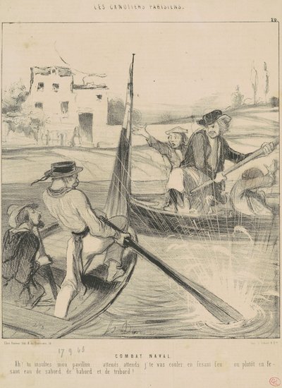 Combattimento navale da Honoré Daumier