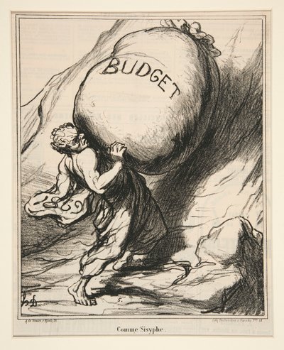Comme Sisyphe, da Actualites da Honoré Daumier