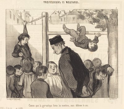 Come la ginnastica forma i membri... da Honoré Daumier