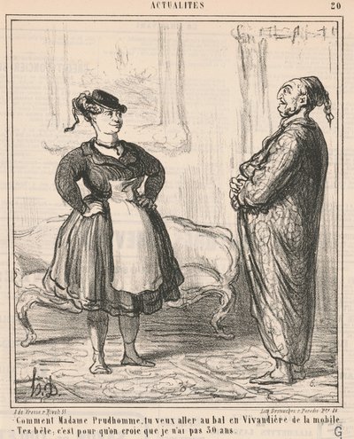 Comment Madame Prudhomme ... En vivandière da Honoré Daumier