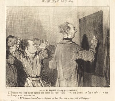 Come si diventa un grande matematico da Honoré Daumier
