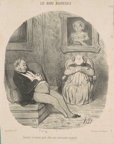 Come finisce... una conversazione coniugale da Honoré Daumier