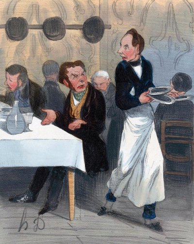 Cliente che si lamenta al ristorante da Honoré Daumier