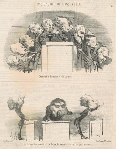 Cerimonia imponente dello scrutinio da Honoré Daumier