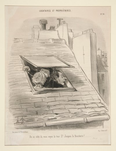 Da quel lato, vedete la torre di St. Jacques la Boucherie! da Honoré Daumier