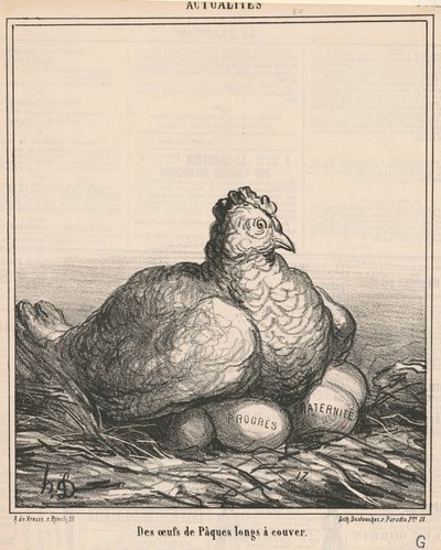 Uova di Pasqua lunghi da covare da Honoré Daumier