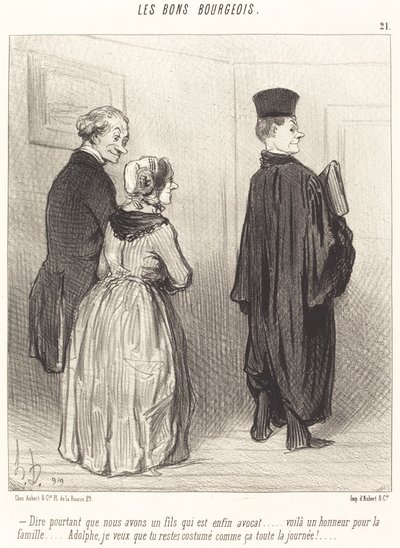 Dire... che abbiamo un figlio che è... avvocato... da Honoré Daumier