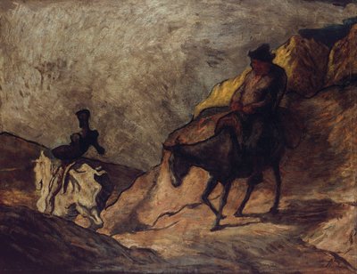 Don Chisciotte e Sancho Panza, 1866-1867 da Honoré Daumier