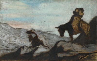 Don Chisciotte e Sancho Panza, ca 1855 da Honoré Daumier