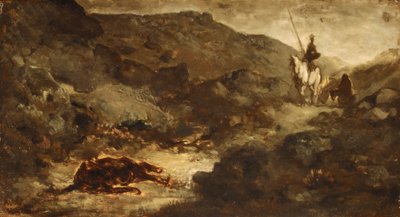 Don Chisciotte e il mulo morto, dopo il 1864 da Honoré Daumier