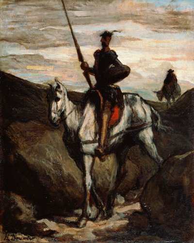 Don Chisciotte in montagna da Honoré Daumier