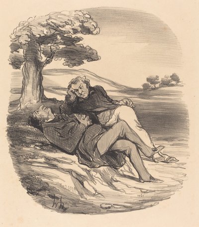 Dolce svago di un ferramenta ritirato dal commercio... da Honoré Daumier