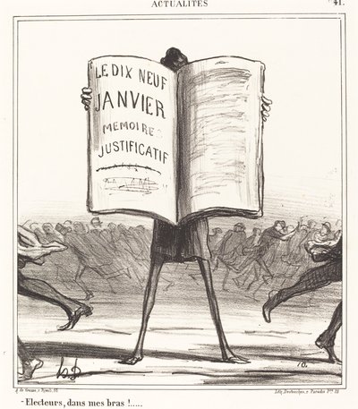 Elettori, tra le mie braccia!... da Honoré Daumier