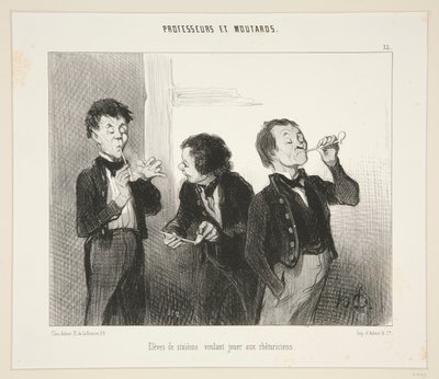 Studenti di sesta che vogliono giocare ai retori da Honoré Daumier