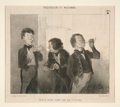 Studenti di sesta che vogliono fare i retori da Honoré Daumier