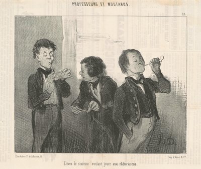 Studenti di sesta che vogliono giocare ai retorici da Honoré Daumier