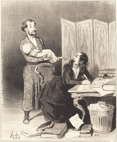 Portate via questo... impossibile lavorare... da Honoré Daumier