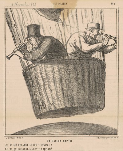 In Mongolfiera da Honoré Daumier