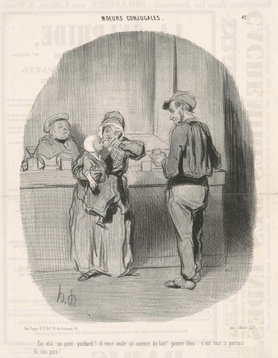 Ecco un piccolo ubriaco! da Honoré Daumier