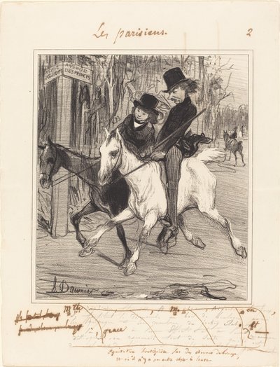 Equitazione borghese da Honoré Daumier