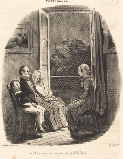 E dire che oggi è San Medardo! da Honoré Daumier