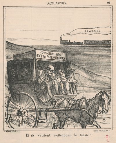 E vogliono prendere il treno!!! da Honoré Daumier