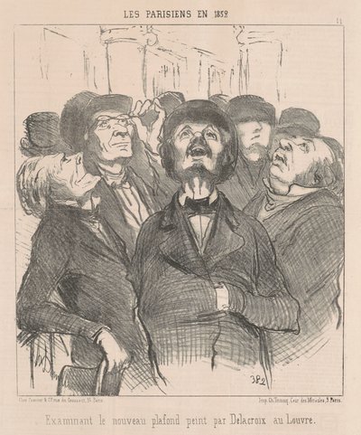 Esaminando il nuovo soffitto... da Honoré Daumier