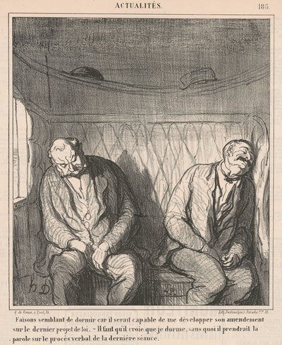Facciamo finta di dormire... da Honoré Daumier