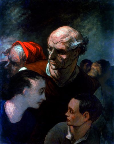 Famiglia in una barricata durante la Comune di Parigi, 1870 da Honoré Daumier