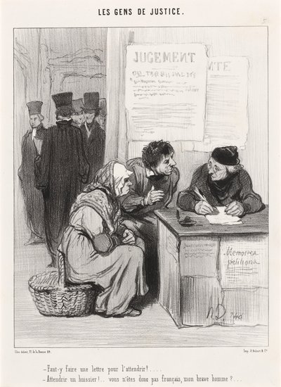 Faut-y fare una lettera per intenerirlo? da Honoré Daumier