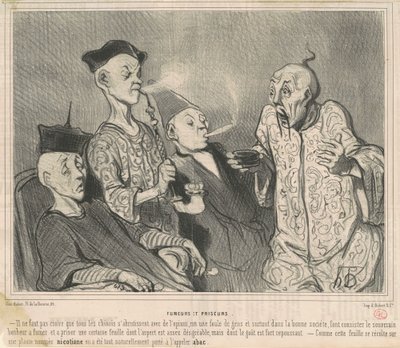 Fumatori e sniffatori da Honoré Daumier