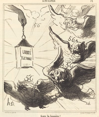 Gare la lumière! da Honoré Daumier