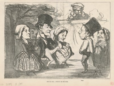 Grande ballo a piccolo orchestra (recto); Una società in nome collettivo (verso) da Honoré Daumier