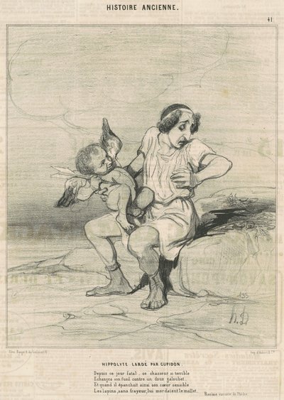 Ippolito trafitto da Cupido da Honoré Daumier