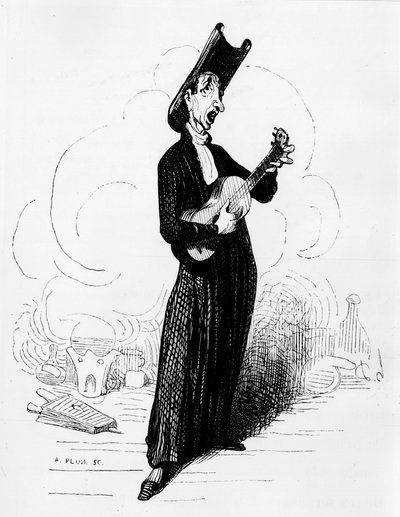 Disegno umoristico di Mathieu Joseph Bonaventure Orfila (1787-1853) (incisione) da Honoré Daumier