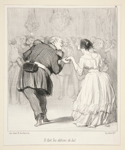 Il fait les delices du bal (da Les Banqueteurs) da Honoré Daumier