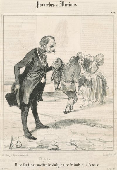 Non bisogna mettere il dito... da Honoré Daumier