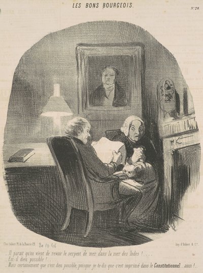 Sembra che abbiano rivisto il serpente di mare... da Honoré Daumier