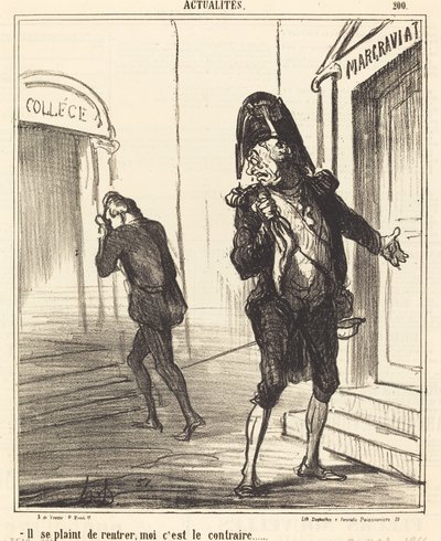 Si lamenta di rientrare... da Honoré Daumier