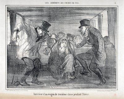 Illustrazione per la serie "Les Agrements des Chemin de fer" da Honoré Daumier