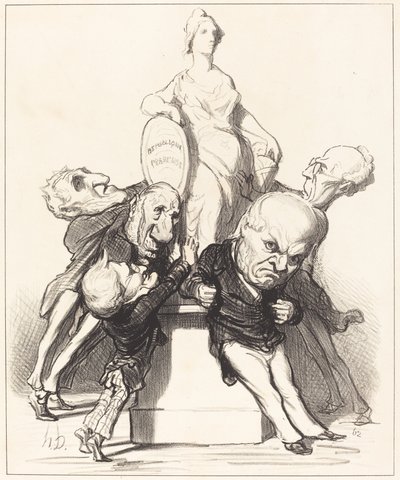 Pretendono di sostenerla da Honoré Daumier